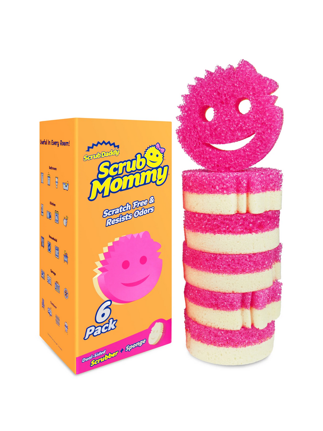 Paquete económico de esponjas Scrub Mommy rosa - paquete de 6